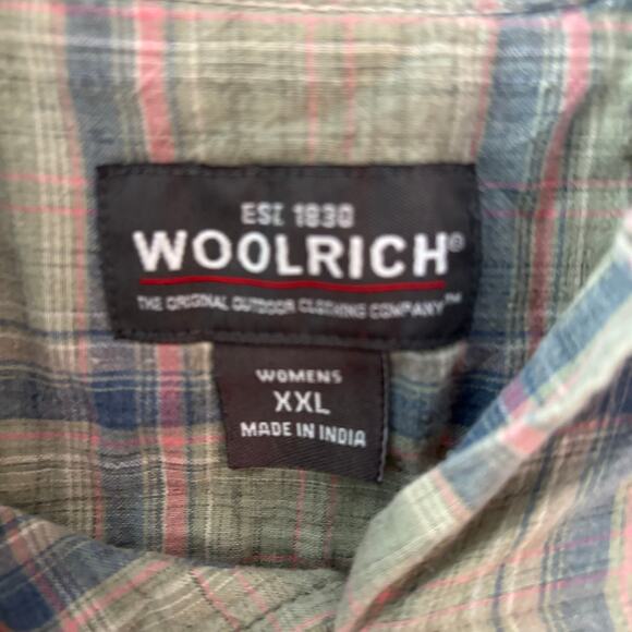 Woolrich Women’s XXL Sleeveless Plaid Button-Down Shirt - Picture 2 of 3